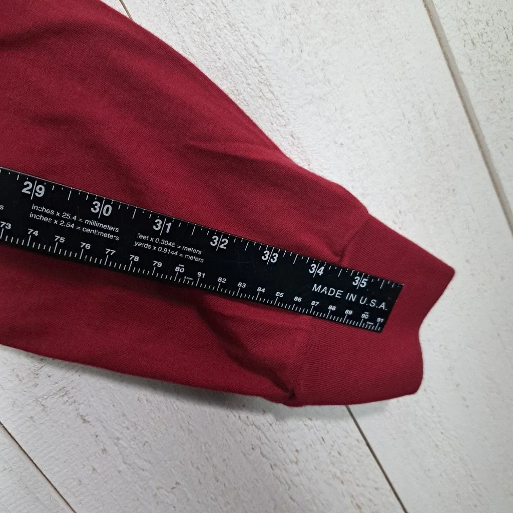 Cabincore Nostalgic Burgundy Rugged Men's XL Long Sleeve T Shirt The North Face